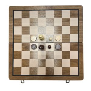 Шахматы-шашки LEGION Magnetic Board C4501, разм. 390 х 390 мм, с чехлом, магнитные, дерево