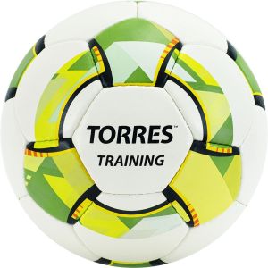 Мяч футбольный Torres Training F320055, разм. 5, белый/зеленый