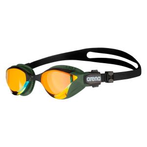 Очки для плавания Arena Cobra Tri Swipe Mirror 002508-360, желтые линзы, зеленый/черный