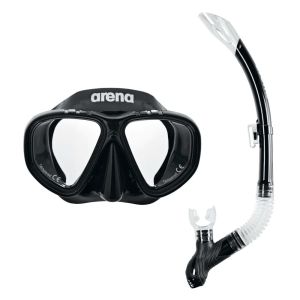 Набор для плавания Arena Premium Snorkeling Set SR 002018-505, взрослый, маска, трубка, черный