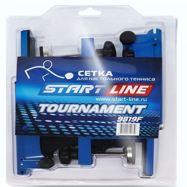Сетка для настольного тенниса Start Line Tournament 9819F, с метал. стойками, синий