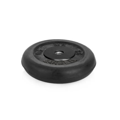 Диск для штанги Barbell Titan,  0.5 кг, диам. 26 мм, металл/резина, черный