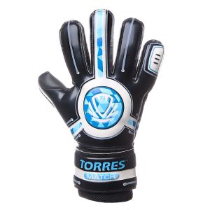 Перчатки вратарские Torres Match FG0523404, 4 мм латекс, черный/голубой
