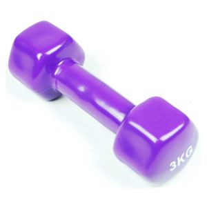 Гантель цельнолитая виниловая GF-009KG, 3 кг, цветные