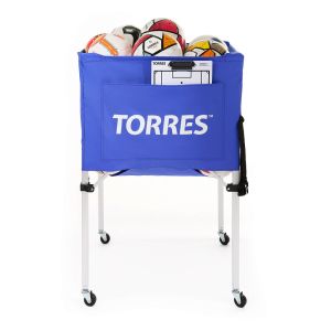 Корзина для мячей Torres SS11022, разм. 67 х 103 см, глуб. 45 см, на 25-30 мячей, синий