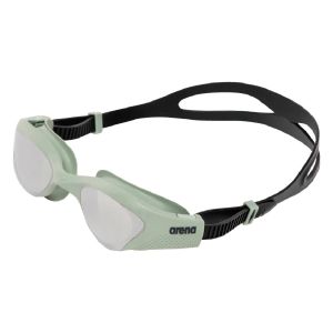 Очки для плавания Arena The One Mirror 003152-102, серебрянные линзы, зеленый/черный
