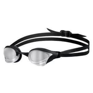 Очки для плавания Arena Cobra Core Swipe Mirror 003251-550, серебрянные линзы, черный