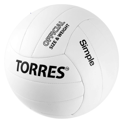 Мяч волейбольный Torres Simple, белый