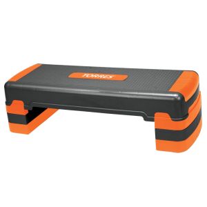 Степ-платформа Torres AL1023, 3-х уровневая, разм. 90 х 34 х 25 см, черный/оранжевый