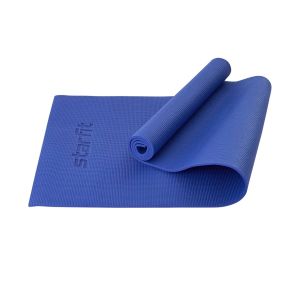 Коврик для йоги StarFit FM-101, ПВХ, 8 мм, разм. 183 х 61 см, темно-синий