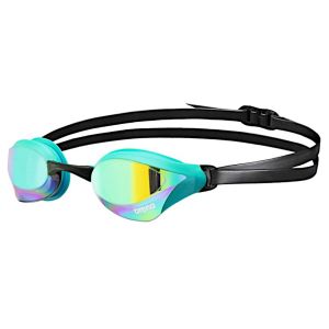 Очки для плавания Arena Cobra Core Swipe Mirror 003251-130, желтые линзы, голубой/черный