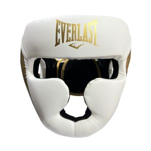 Шлем для бокса Everlast арт.102330, белый/золотистый