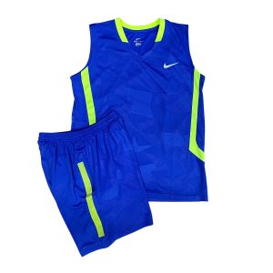 Форма баскетбольная Nike 2387, женская, синий/салатовый