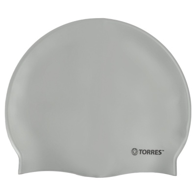 Шапочка для плавания Torres Flat SW-12201SV, силикон, серебристый
