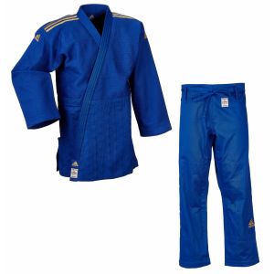 Кимоно для дзюдо Adidas J200E, синий/золотой