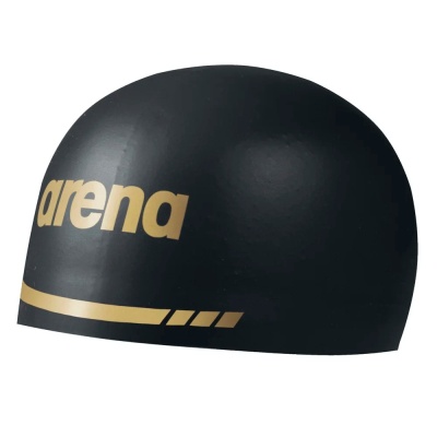 Шапочка для плавания Arena Soft 3D, черный/золотой