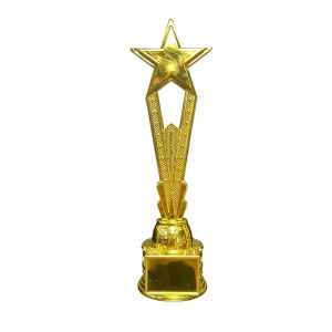 Статуэтка "Большая золотая звезда", пластик, 27 см, золотой