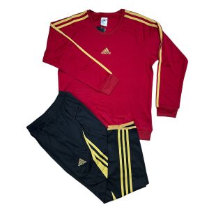 Костюм тренировочный детский Adidas, красный/желтый