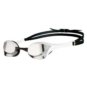 Очки для плавания Arena Cobra Ultra Swipe Mirror 002507-510, серебрянные линзы, черный/белый