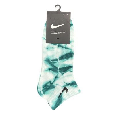 Носки Nike CHAUSSETTESDESPORT, низкая посадка, темно-зеленый/белый, разм. 41-47