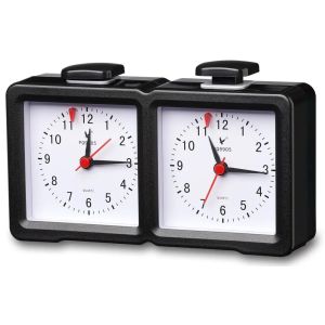 Часы шахматные Leap PQ9905, разм. 20 × 11 × 5 см, 1 × АА, механические, черный