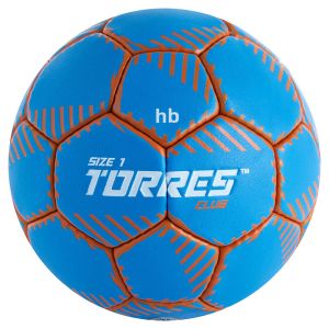 Мяч гандбольный Torres Club H32441, ПУ, 5 подкл. слоев, руч. сшивка, синий, разм. 1