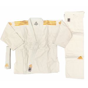 Кимоно для дзюдо Adidas 5529, белый/желтый