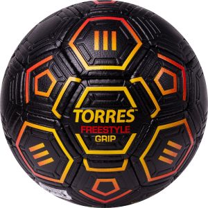 Мяч футбольный Torres Freestyle Grip F323765, разм. 5, черный/желт/крас