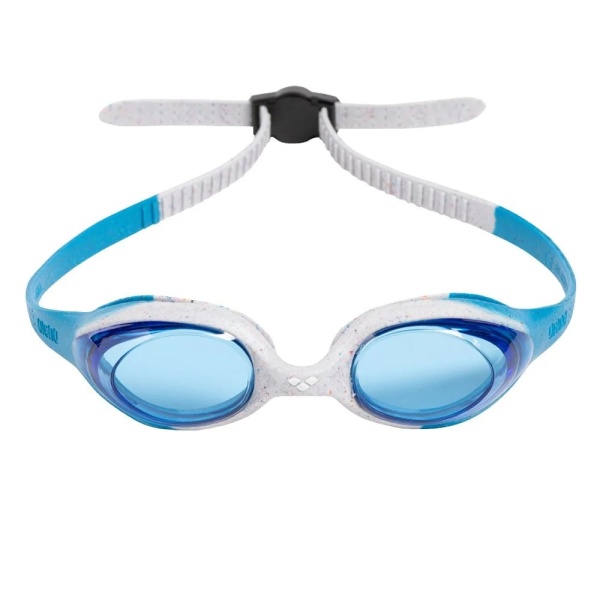 Очки для плавания детские Arena Spider JR 92338-903, синие линзы, синий/белый