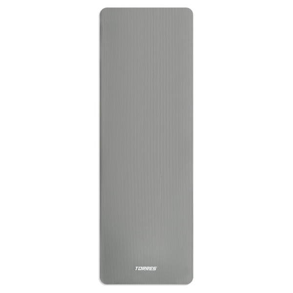 Коврик для йоги Torres Soft, YL10112, NBR (синт.каучук), 12 мм, разм. 183 х 61 см, серый