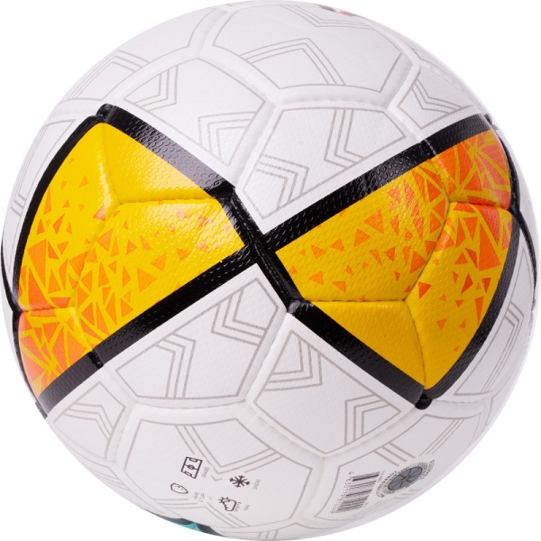 Мяч футбольный Torres Pro F323985, 32 пан. EPU-Microf, 4 подкл. слоя, ручная сшивка, разм. 5, белый