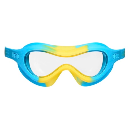Полумаска для плавания Arena Spider Kids Mask 004287-102, прозрачные линзы, желтый/голубой