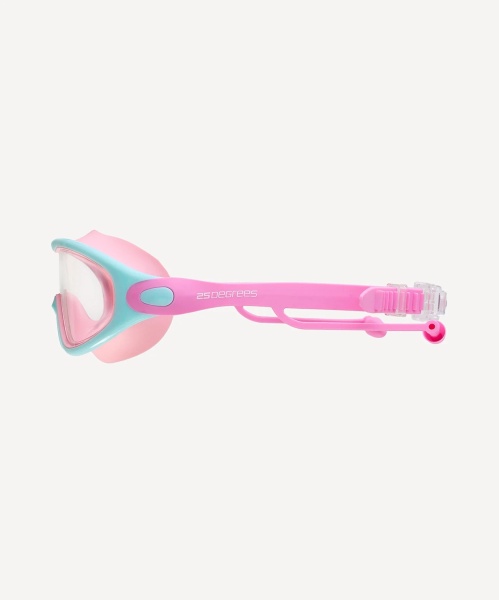 Очки-маска для плавания с берушами 25Degrees Fusion Lilac/Turquoise/Pink 25D25001, детский, розовый
