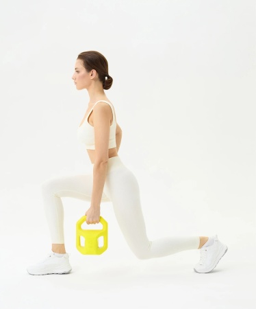 Гиря пластиковая BaseFit DB-505, 4 кг, желтый