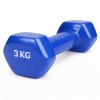 Гантель цельнолитая виниловая GF-009KG, 3 кг, цветные