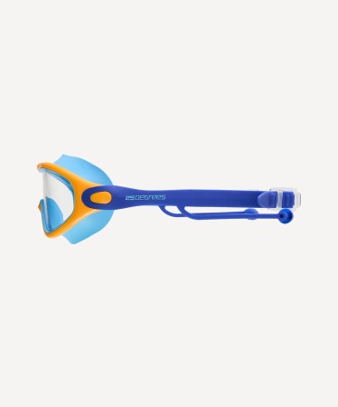 Очки-маска для плавания с берушами 25Degrees Fusion Navy/Blue/Orange 25D25001, детский, синий/оранж