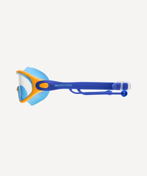 Очки-маска для плавания с берушами 25Degrees Fusion Navy/Blue/Orange 25D25001, детский, синий/оранж
