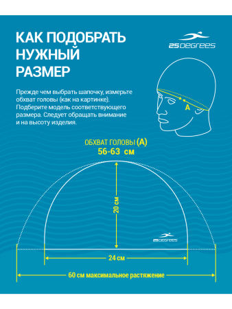 Шапочка для плавания 25Degrees Relast 25D21011A, силикон