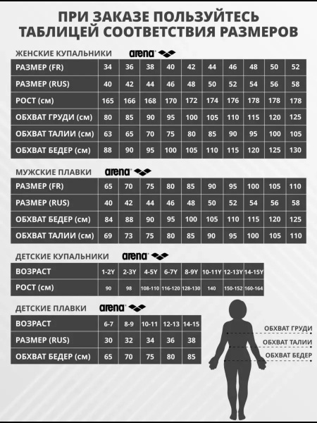 Шорты пляжные Arena Fundamentals 000662-501, черный