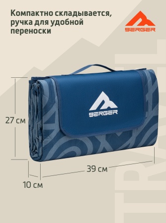 Плед для пикника Berger Travel Beachside BTB24BL-02, синий