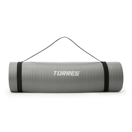 Коврик для йоги Torres Soft, YL10108, NBR (синт.каучук), 8 мм, разм. 183 х 61 см, серый