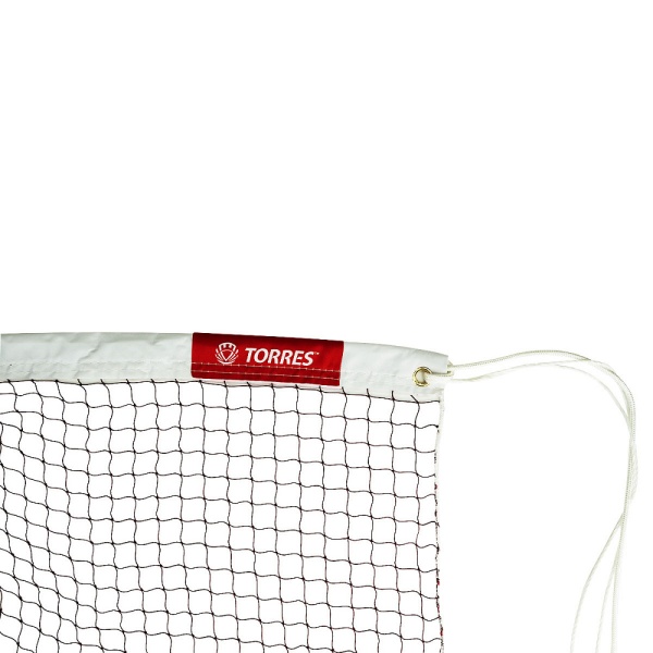 Сетка для бадминтона Torres Tournament BD00101, 602 × 76 см, нейлон, диам. 1.2 мм, с тросом, красный