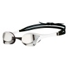 Очки для плавания Arena Cobra Ultra Swipe Mirror 002507-510, серебрянные линзы, черный/белый