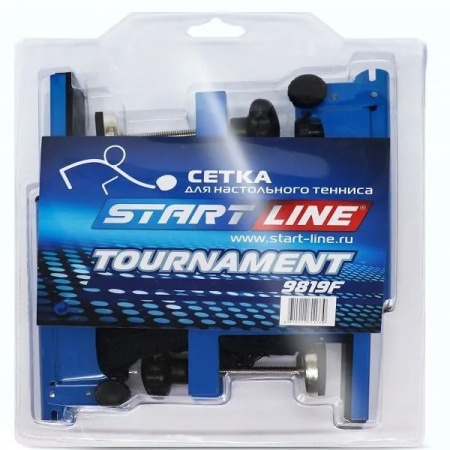 Сетка для настольного тенниса Start Line Tournament 9819F, с метал. стойками, синий