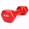 Гантель цельнолитая виниловая GF-009KG, 4 кг, цветные