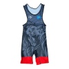 Туника для борьбы KZ Lion арт.325, черный/красный