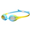 Очки для плавания Arena Spider Kids 004310-202, прозрачные линзы, голубой/желтый