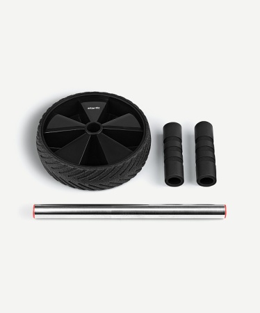 Ролик для пресса StarFit RL-104, диам. 18 см, черный/красный