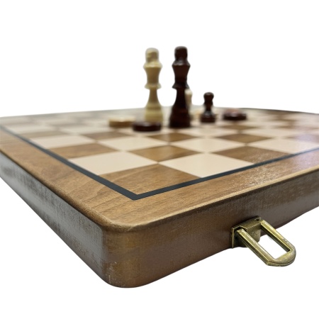 Шахматы-шашки LEGION Magnetic Board C4501, разм. 390 х 390 мм, с чехлом, магнитные, дерево