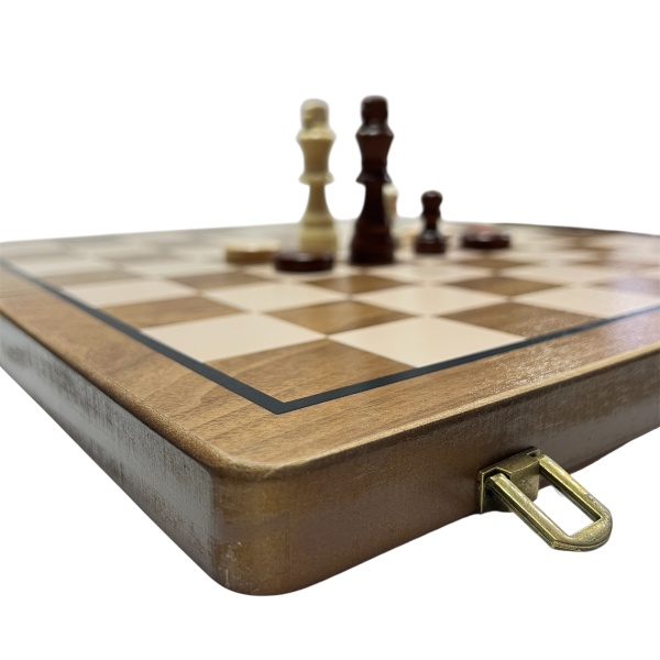 Шахматы-шашки LEGION Magnetic Board C4501, разм. 390 х 390 мм, с чехлом, магнитные, дерево